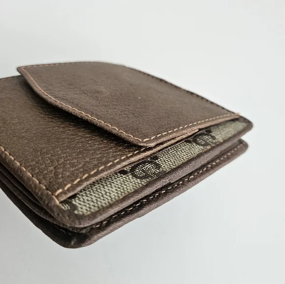Gucci GG Supreme Coated Canvas & Leather Bifold Mens Wallet